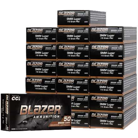 Blazer Brass 9mm Luger 115 Grain Full Metal Jacket 1000 Rounds