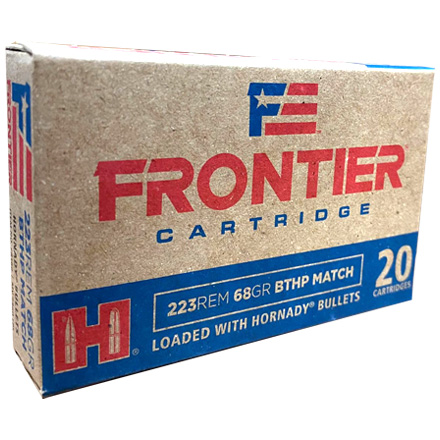 Hornady Frontier 223 Remington 68 Grain Boat Tail Hollow Point Match 500 Round Case