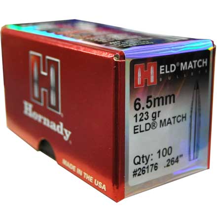 6.5mm .264 123 Grain ELD Match 100 Count