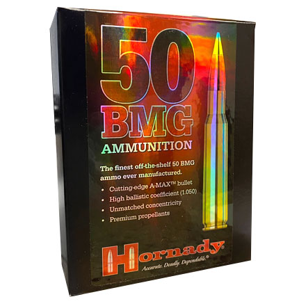 Hornady Match 50 BMG 750 Grain A-Max 10 Rounds