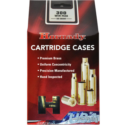 300 Winchester Mag Unprimed Rifle Brass 50 Count