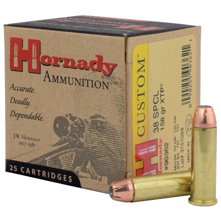 Hornady 38 Special 158 Grain XTP Jacketed Hollow Point 25 Rounds