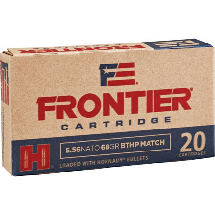 Hornady Frontier 5.56 NATO 68 Grain Boat Tail Hollow Point Match 20 Rounds