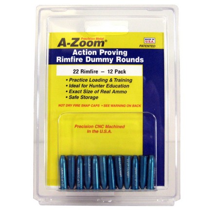 A-Zoom 22 LR Action Proving Rimfire Dummy Rounds (12 Pack)
