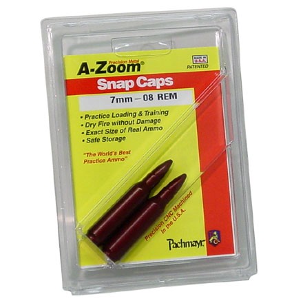 A-Zoom 7mm-08 Remington Metal Snap Caps (2 Pack)