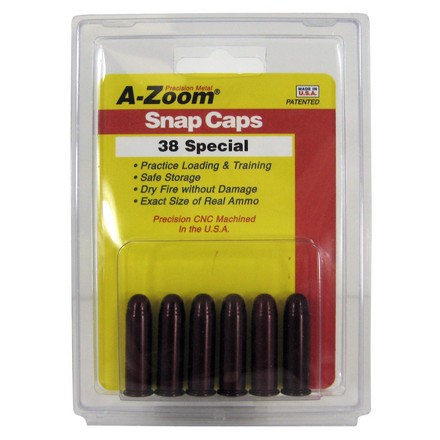 A-Zoom 38 Special Metal Snap Caps (6 Pack)