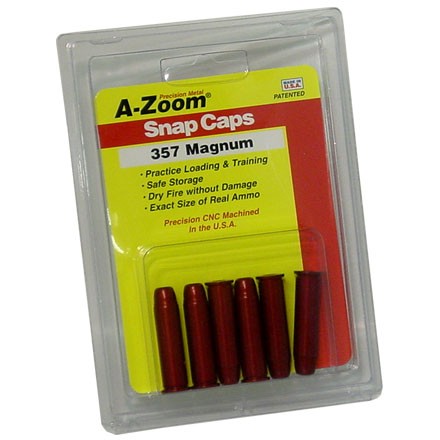 A-Zoom 357 Magnum Metal Snap Caps (6 Pack)