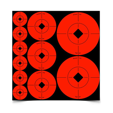 Target Spots Assorted Size Radiant Orange Self Adhesive Targets Value Pack