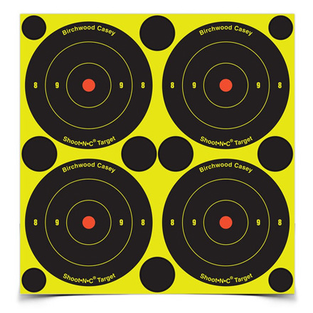 Shoot-N-C 3" Round Bulls Eye Target (60 Pack With 600 Pasters)