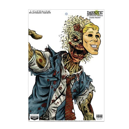 Darkotic Zombie 12x18" Fine Print Splattering Target (8 Pack)