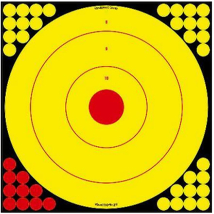 Splattering 17.75x17.75 Inch Long Range Bullseye Target (5 Pack)