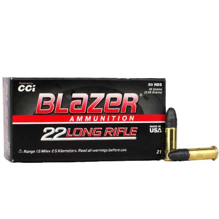22 LR (Long Rifle) 40 Grain High Speed Blazer 50 Rounds