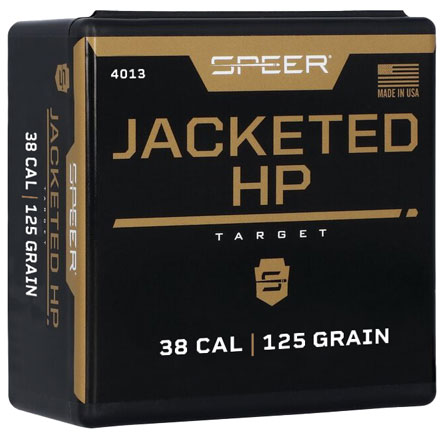 38 Caliber .357 Diameter 125 Grain Jacketed Hollow Point 100 Count