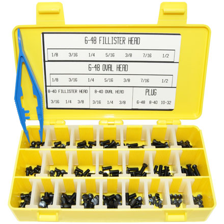 Gunsmith Screw Assortment 23 Dozen With Tweezers