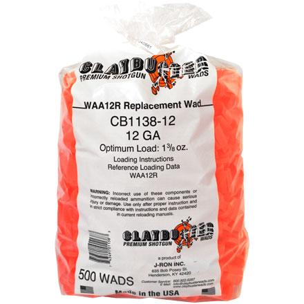 12 Gauge 1-3/8 oz. Winchester WAA12R Style Wads 500 Count
