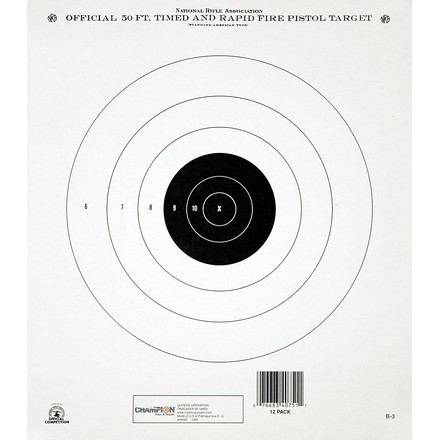 Champion 50 Foot Timed and Rapid Fire NRA Target 12 Pack