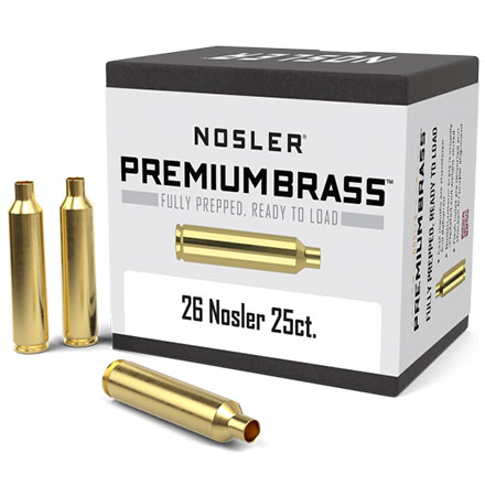 26 Nosler Premium Unprimed Rifle Brass 25 Count