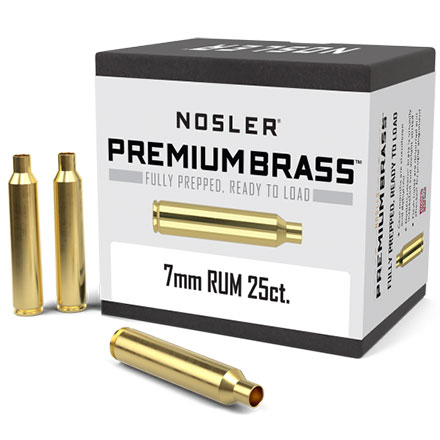 7mm Remington Ultra Mag Unprimed Rifle Brass 25 Count