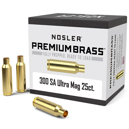 300 Remington SA  Ultra Mag Unprimed Rifle Brass 25 Count