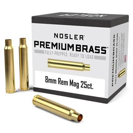 8mm Remington Magnum Premium Unprimed Rifle Brass 25 Count