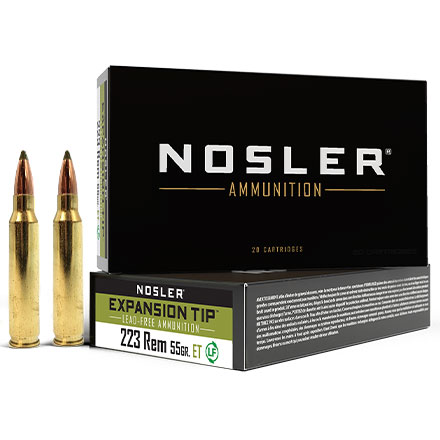 Nosler Expansion Tip 223 Remington 55 Grain E-Tip 20 Rounds