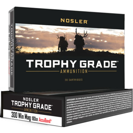 300 Winchester Mag 180 Grain AccuBond Trophy Grade 20 Rounds