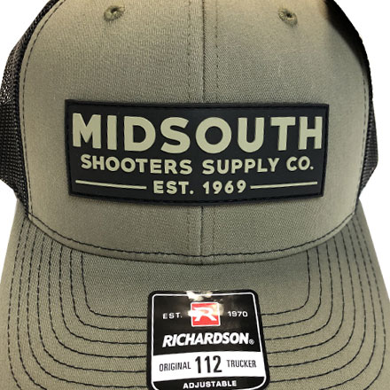 Richardson 112 Loden Green and Black Mesh Trucker Cap With PVC Midsouth Brand