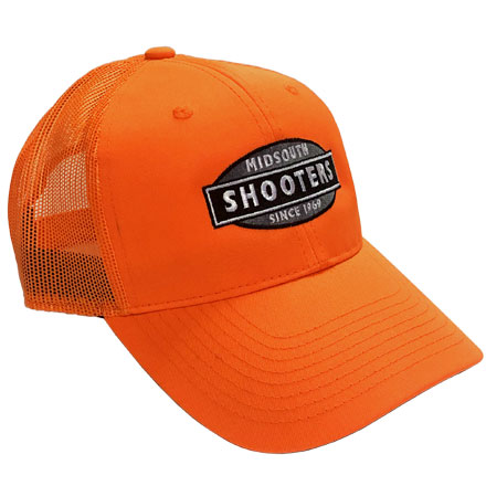 Blaze Orange Structured Hat & Mesh Back With Greyscale Midsouth Logo