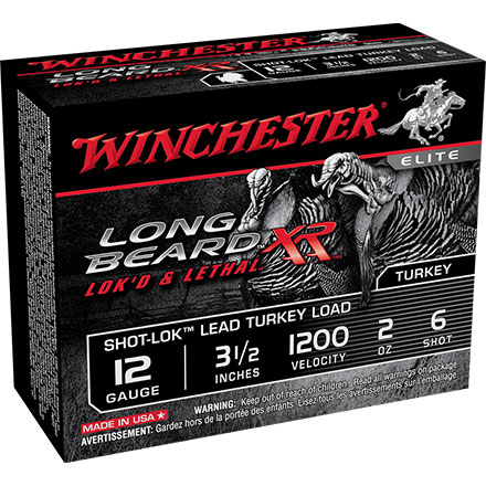 Winchester Long Beard XR 12 Gauge 3-1/2" 2oz #6 Copper Plated Lead Shot 10 Count
