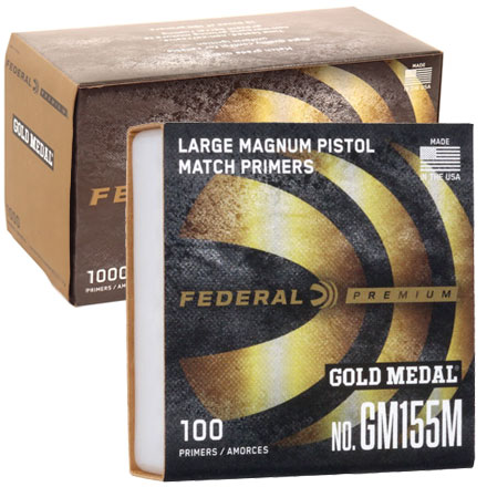 Gold Medal Magnum Large Pistol Match Primer #GM155M 1000 Count
