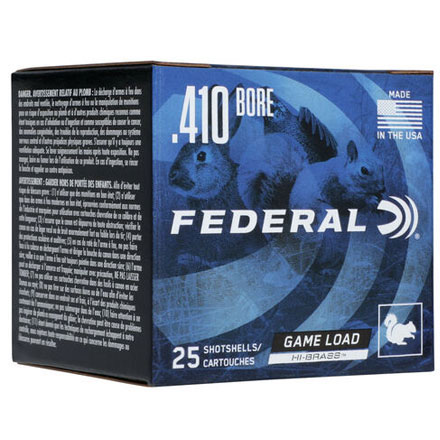 Federal Upland Game Load 410 Gauge 2-1/2" 1/2oz #7.5 Shot 25 Rounds 1200fps
