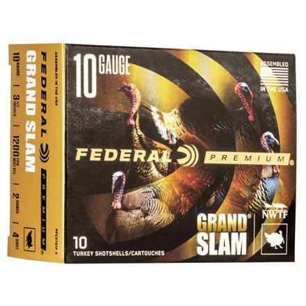 Federal Grand Slam 10 Gauge 3-1/2" 2oz #5 Copper Plated Lead Shot 10 Rounds