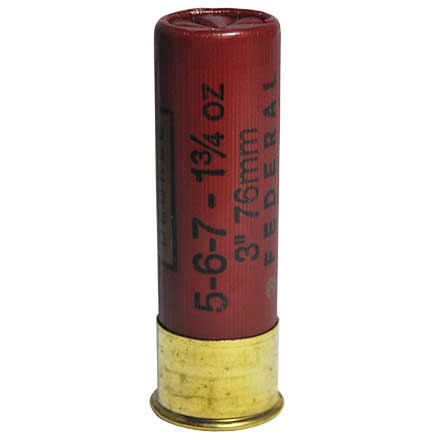 Federal 3rd Degree 12 Gauge 3" 1-3/4oz #5,6,7 Three-Stage Payload Mixed Shot 5 Rounds
