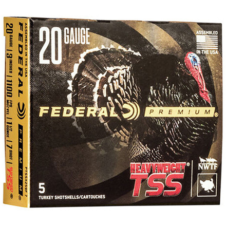 Federal Heavyweight TSS 20 Gauge 3" 1-1/2oz #7 Tungsten Super Shot 5 Rounds