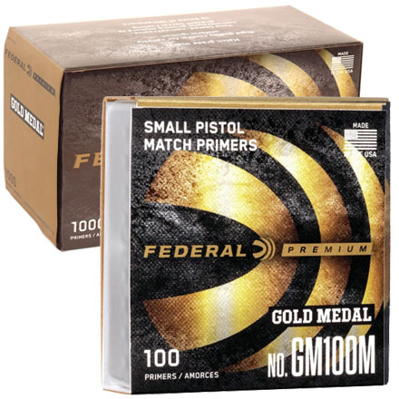 Gold Medal Small Pistol Match Primer #GM100M (1000 Count) by Federal