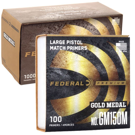Gold Medal Large Pistol Match Primer #GM150M (1000 Count) by Federal
