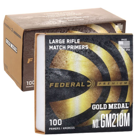 Gold Medal Large Rifle Match Primer #GM210M (1000 Count) by Federal