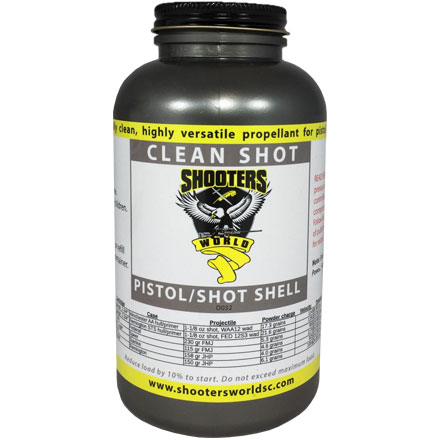 Shooters World Clean Shot Smokeless Powder 1 Lb By Lovex by Shooters World  Propellants
