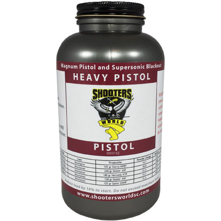 Shooters World Heavy Pistol Smokeless Gun Powder In Stock Now For Sale Near Me Online Buy Cheap| Reviews| Reloading Data| Burn Rate| Coupon|