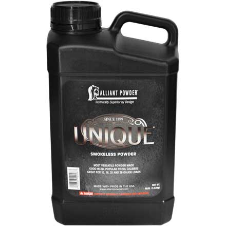 ALLIANT UNIQUE SMOKELESS POWDER 4 LB, ALLIANT UNIQUE POWDER, ALLIANT UNIQUE 4LB POWDER