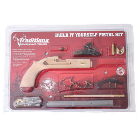 Trapper Pistol Kit 50 Caliber Flintlock 9.75 Inch Octagonal Barrel 1:20 Twist Double Set Trigger