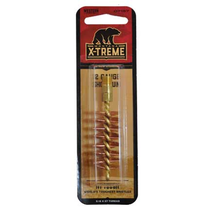 12 Gauge Bronze Bristle Brush for Shotguns 5/16-27" Thread