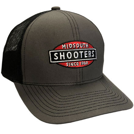 Midsouth Shooters Charcoal Structured Snapback Hats With Mesh Backs