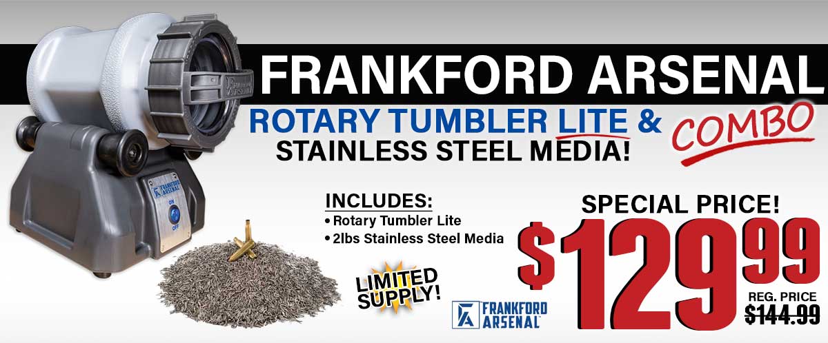 Shop Frankford Arsenal Rotary Tumbler with Stainless Steel Media Combo