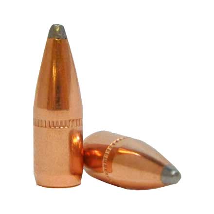 22 Caliber .224 Diameter 55 Grain Spire Point Boat Tail With Cannelure 100 Count