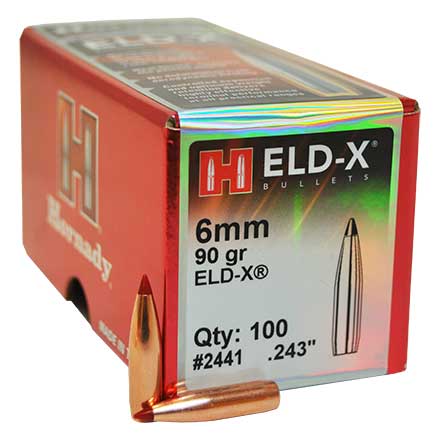 6mm .243 Diameter 90 Grain ELD-X 100 Count