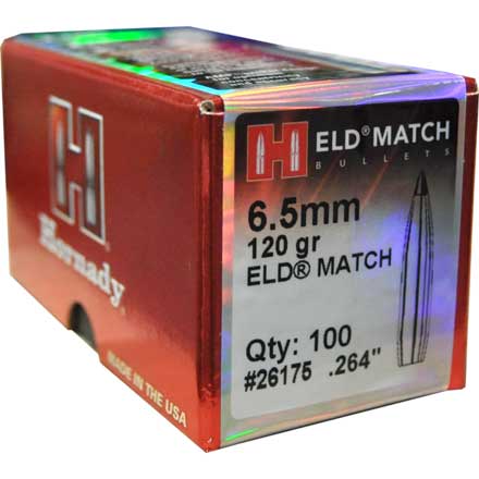 6.5mm .264 120 Grain ELD Match 100 Count