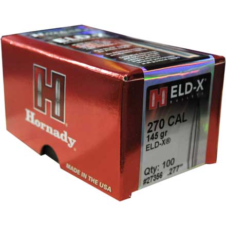 270 Caliber .277 Diameter 145 Grain ELD-X 100 Count