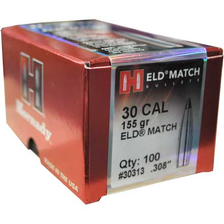 30 Caliber .308 155 Grain ELD Match 100 Count
