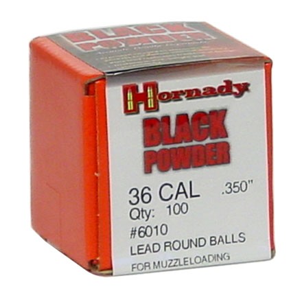 36 Caliber 0.350 Inch Diameter Lead Round Balls 100 Count